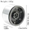 1.9 Metal Beadlock Wheels for 1/10 RC Crawler/Trail Truck, Compatible with Axial SCX10/Capra/TRX-4, CNC-Machined Alloy Rims Heavy-Duty Off-Road Performance Titanium view 2