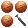 ABAJI Mini 3 Pack 5 inch Toy Basketballs Ball Pump Needle Rubber Material Mini Hoop Toddlers Kids Teenagers Swimming Pool Indoors Outdoors view 2