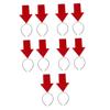 2pcs Red Arrow Headband Funny Party Hair Accessories - Elastic for Halloween - Cupid view 1