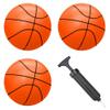 ABAJI Mini 3 Pack 5 inch Toy Basketballs Ball Pump Needle Rubber Material Mini Hoop Toddlers Kids Teenagers Swimming Pool Indoors Outdoors view 2