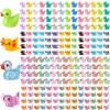 Barydat 200 Pcs Tiny Resin Animals Mini Resin Figures Duck Bulk Axolotls for Hide and Seek, Small Variety Animals Micro Garden Landscape Ornament Dollhouse Party Favors Crafts view 1