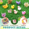Barydat 200 Pcs Tiny Resin Animals Mini Resin Figures Duck Bulk Axolotls for Hide and Seek, Small Variety Animals Micro Garden Landscape Ornament Dollhouse Party Favors Crafts view 3