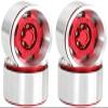 1.9 Metal Beadlock Wheels for 1/10 RC Crawler/Trail Truck, Compatible with Axial SCX10/Capra/TRX-4, CNC-Machined Alloy Rims Heavy-Duty Off-Road Performance Red view 1