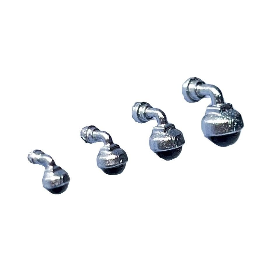 1:20, 1:25, 1:30, 1:35 Resin Printed Remote Control Simulation Boat Model Accessories - Round Surveillance Model in White (Needs Self-Painting) for Scene Decoration, 1 Piece(1:35)