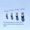 1:20, 1:25, 1:30, 1:35 Resin Printed Remote Control Simulation Boat Model Accessories - Round Surveillance Model in White (Needs Self-Painting) for Scene Decoration, 1 Piece(1:35) view 2