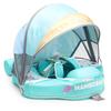 2025 Mambobaby Baby Float with Canopy & Tail Infant Swim Float Non-Inflatable Toddler Pool Float with Skin-Friendly Material for 3-24 Months Baby Boys Grils Green (Deluxe Edition) view 1