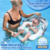2025 Mambobaby Baby Float with Canopy & Tail Infant Swim Float Non-Inflatable Toddler Pool Float with Skin-Friendly Material for 3-24 Months Baby Boys Grils Green (Deluxe Edition) view 2