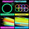 YixangDD 500 PCS Ultra Bright Glow Sticks, 8 Inch Glow Sticks Bulk Party Pack, Light Up Sticks for Glow Bracelets, Necklaces, Concerts, Christmas, Party Supplies with 500 Connectors view 3