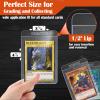 100ct Semi Rigid Card Holders for Trading Cards, Card Sleeves with 1/2" Lip Baseball Card Protector for PSA, BGS, CSG Graded Card Submissions for Standard Card Collection and Display view 2