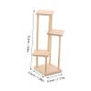 12 Scale Miniature Flower Stand Dollhouse Plant Rack Wooden Shelf Holder for Home Decor view 2