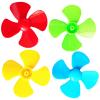 10PCS 60MM 4-Blade Propeller Fan Blade Fit 2MM Shaft Motor for Model Making Wind Car Small Fan Underwater Robot DIY Helicopter(Red) view 1