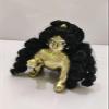 Laddu Gopal Hair, Hair for Bal Gopal, Hair Wig | Kanha ji Hair Shining Orignal Look Fancy Bal size no 4 pack of 4 peace_bg view 1