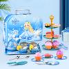 Amplov 43-Piece Princess Tea Set Playset for Kids Pretend Play Kitchen Toy with Teapot, Desserts & Carrying Case | Toddler Tea Party Toys, Imaginative Role Play, Birthday Gift for Girls Ages 3-8 view 3