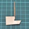 RC Model Boat Rudder 1/350 Scale French Navy Richelieu Battleship Brass Rudder, Easy Installation, Handmade Model Ship Accessory view 2