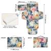 DUOBU Portable Diaper Changing Pad Foldable Baby Changing Mat with Built-in Pillow Waterproof Changing Pad for Newborn Girls Boys Flowers view 4