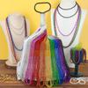 200PCS Mardi Gras Beads, Metallic 12 kinds Bead Necklace Party Favors, 33" Mardi Gras Necklace Bulk Accessories Stuff, Festival Parade Throw for Wedding Birthday Mardi Gras Celebrations Decorations view 4