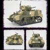 OBIOCKIDAY 1/16 Remote Control Tank for Adults, US M5A1 RC Tank Model, 2.4G RC Battle Tank RC Army Tank, Light Tank with Light Sound Effects, Two Batteries, RTR view 2