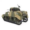 OBIOCKIDAY 1/16 Remote Control Tank for Adults, US M5A1 RC Tank Model, 2.4G RC Battle Tank RC Army Tank, Light Tank with Light Sound Effects, Two Batteries, RTR view 4