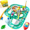 cuteDIY Leak-Proof Double-Tier Water Table Toys Playset with Cover, with Built in Pump, Kids Outside Play Toys for Toddlers 3-5 Ages 4-8 for Outside Garden Beach Pool view 1