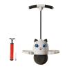 Vaveren Pogo Jump Ball, with Adjustable Handle,Funny with Ball Pump,Jump Board High Jump Toy for Exercise Balance Ability, White view 1