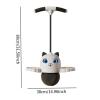 Vaveren Pogo Jump Ball, with Adjustable Handle,Funny with Ball Pump,Jump Board High Jump Toy for Exercise Balance Ability, White view 4
