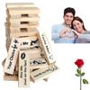 Kovtia Adults Blocks Tower Game for Couples Wood Stacking Board Valentine Night Dating Lovers Game Gifts view 1