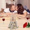 Kovtia Adults Blocks Tower Game for Couples Wood Stacking Board Valentine Night Dating Lovers Game Gifts view 2