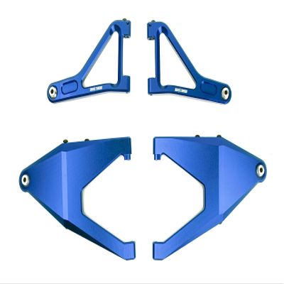 BeaxTurbo Racing Upgrade Parts CNC Aluminum7075# Suspension Upper & Lower Arms for Traxxas UDR 1/7 (Blue)