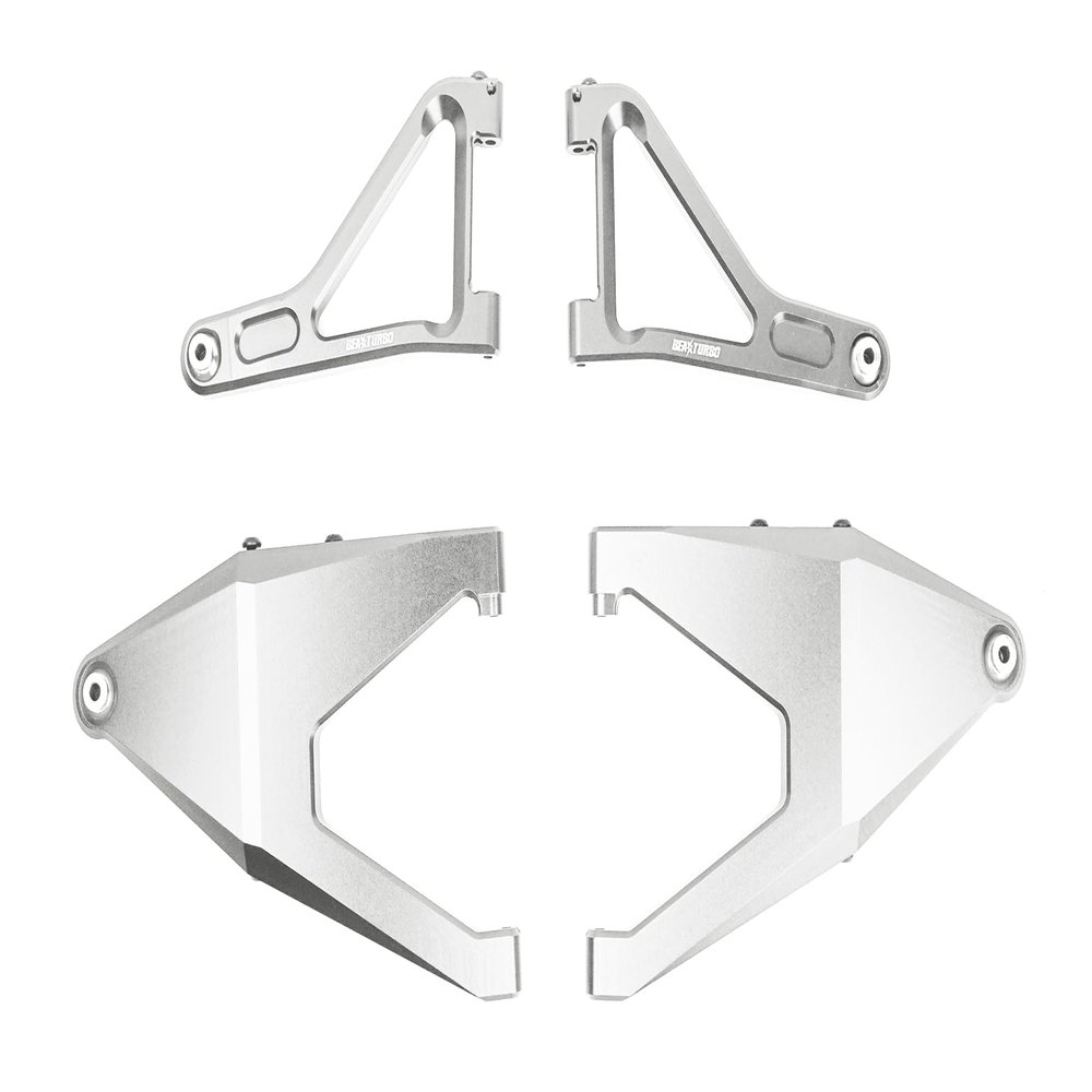 BeaxTurbo Racing Upgrade Parts CNC Aluminum7075# Suspension Upper & Lower Arms for Traxxas UDR 1/7 (Silver)