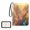 Mountain Landscape with Trees Glowing Cards Binder 4 Pocket Fits 400 Cards with 50 Removable Sleevesves, Trading Card Collector Zipper Album Holder Portable Card Games Display Storage Cases view 3