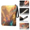 Mountain Landscape with Trees Glowing Cards Binder 4 Pocket Fits 400 Cards with 50 Removable Sleevesves, Trading Card Collector Zipper Album Holder Portable Card Games Display Storage Cases view 4