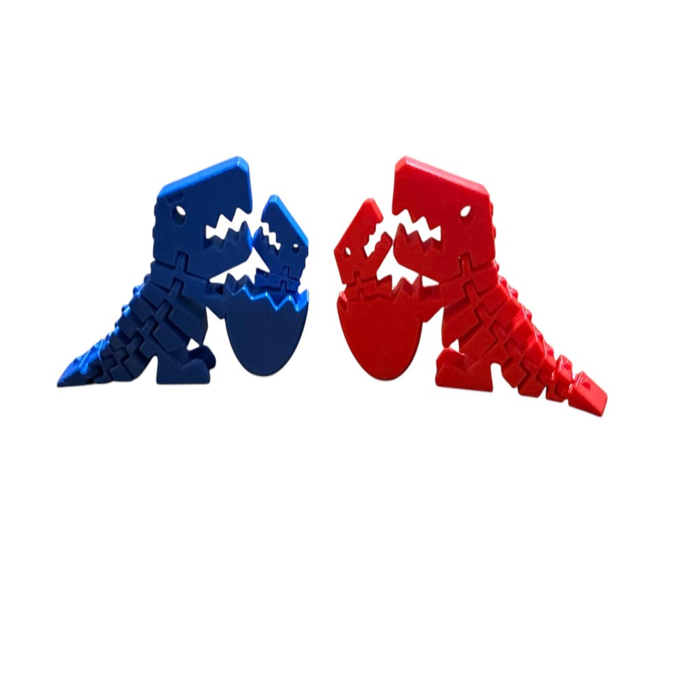 Easter 3D Printed t-rex and Baby t-rex Articulated Dinosaur 2 Pack, Easter Basket Stuffer (2 Pink)