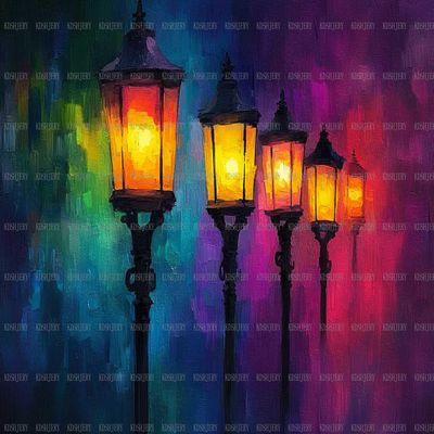 Challenging 1000 Piece Jigsaw Puzzle Oil Painting Street Lamp Jigsaw Puzzles for Adults Children The Young Jigsaw Puzzles for Adult Puzzle Game 1000 Piece Toys Gift