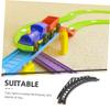 KOMBIUDA Plastic Train Tracks for Boys and Girls Preschool Toys Years Flexible Curved Railway Rail Playset Expansion Toy Train Replacement Part view 4