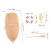 YARNOW 1set Miniature Boat Fish Tank Micro Landscape Decoration Desktop Mini Landscape Small Toy Boat Modern Rustic Sailing Model Swimming Ring view 2