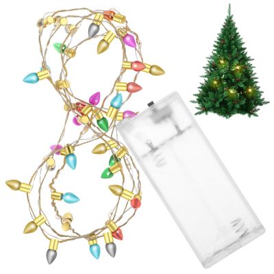 Housoutil Christmas Miniature Globe String Light, Dollhouse Led Fairy Light