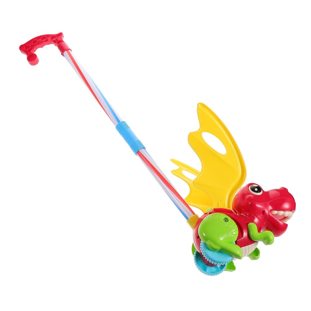 FOYTOKI Dinosaur-Themed Boy Girl Push Walker Toy for Learning to Walk Engaging Push Pull Toy for Boys Develops Balance and Coordination Skills