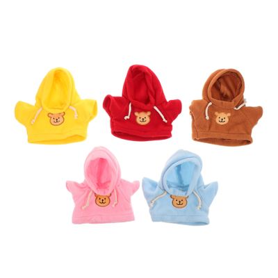 BRIGHTFUFU 5pcs Handmade Bear Clothes Cute Outfits for Plush Bears Includes Hoodies Shirts for Playtime Display