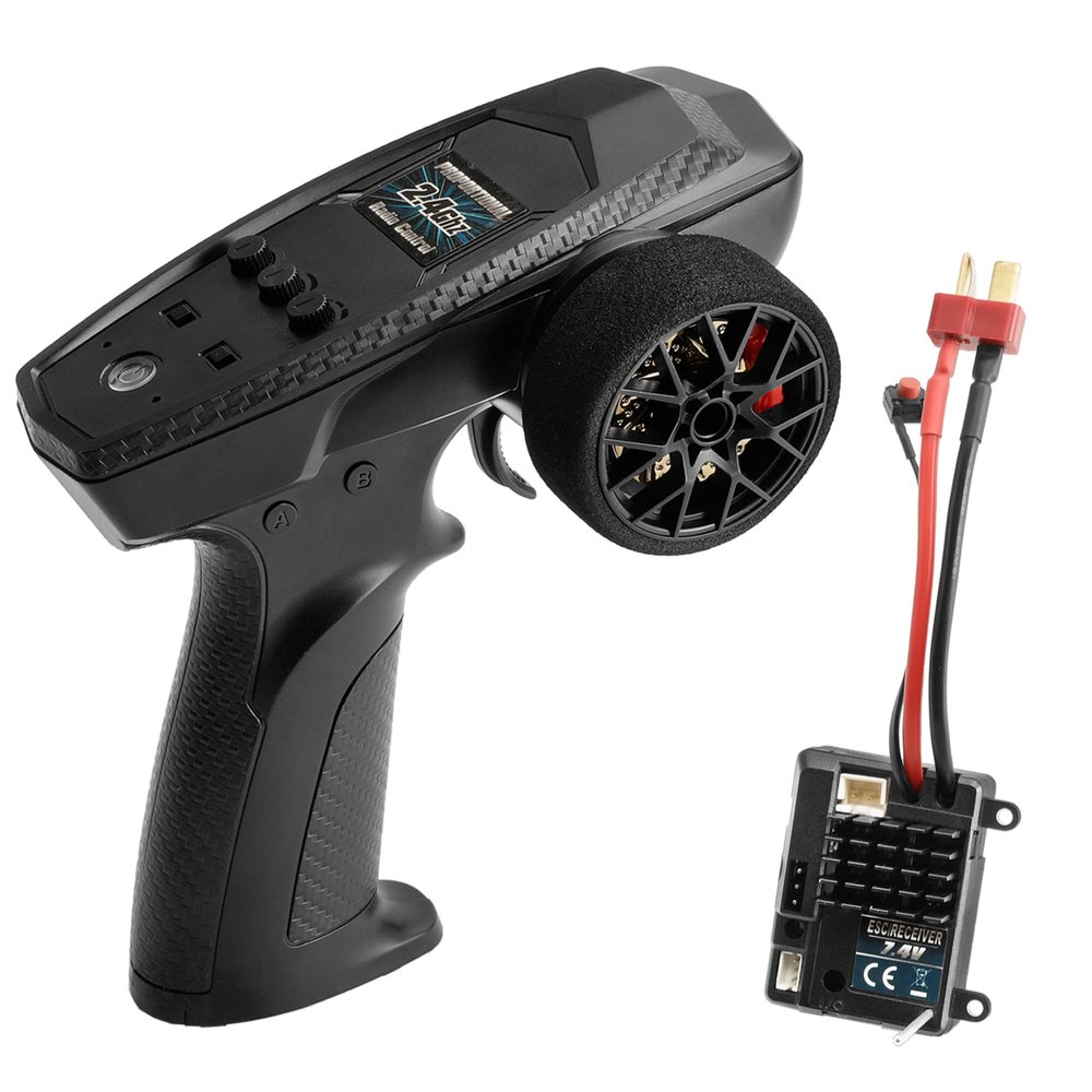 HAIBOXING 2.4GHz Radio Controller and Waterproof Receiver for 1/18 Scale RC Cars, HBX 2025 Upgrade Remote Control System, Compatible with HBX 18858 & 18859 RC Car Models(E970&E972)