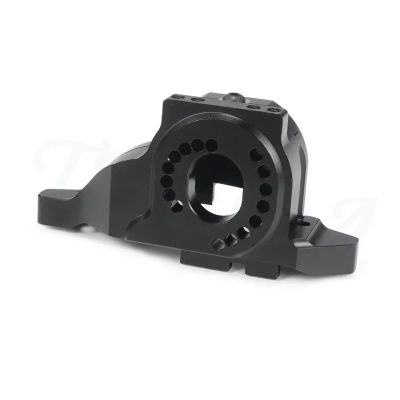 CNC Aluminum Motor Mount Motor Gear Cover Mounting Plate for 1/10 RC Crawler for Trax-xas TRX4 TRX6 G63 8290 Defender Bronco Sport(Black)