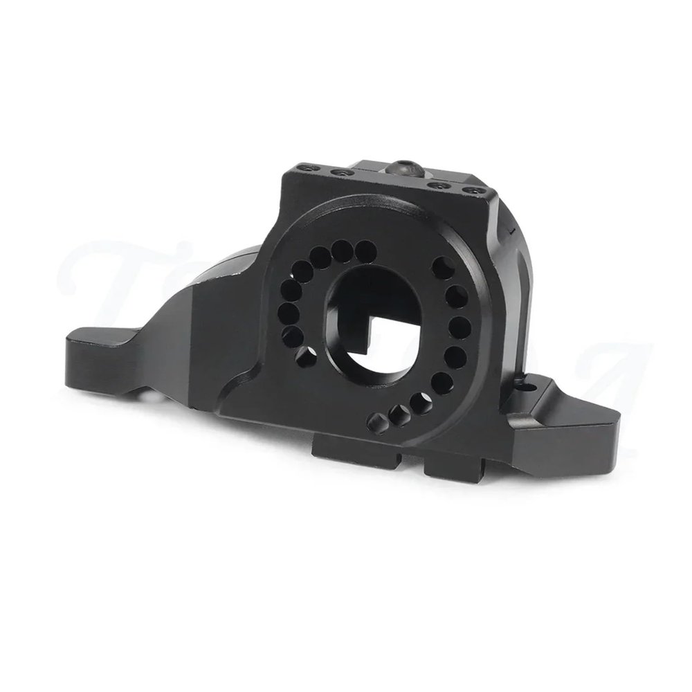 CNC Aluminum Motor Mount Motor Gear Cover Mounting Plate for 1/10 RC Crawler for Trax-xas TRX4 TRX6 G63 8290 Defender Bronco Sport(Black)