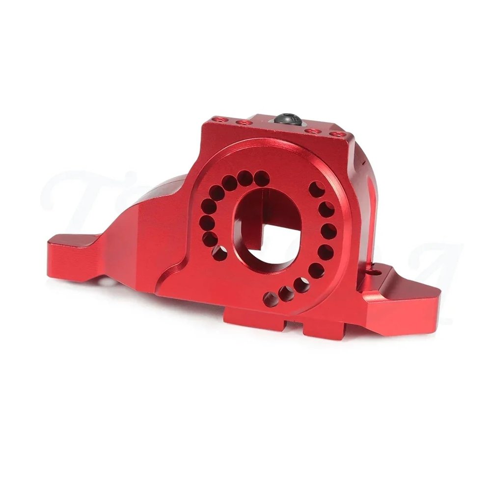 CNC Aluminum Motor Mount Motor Gear Cover Mounting Plate for 1/10 RC Crawler for Trax-xas TRX4 TRX6 G63 8290 Defender Bronco Sport(Red)