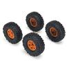 RC Car Repair Kit for HB Toys for ZP1001 1/10 4Pcs Replacement RC Car Tires Wheels Rims RC Vehicles Spare Parts Upgrade Decoration RC Car Accessories(Orange) view 2
