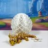 3D Printed Dragon with Dragon Egg, 6" Gold and White Articulated Cherry Blossom Baby Dragon, Fidget Toy for Autism ADHD, Executive DEST Toy, BD004-GOLD-WE view 1