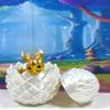 3D Printed Dragon with Dragon Egg, 6" Gold and White Articulated Cherry Blossom Baby Dragon, Fidget Toy for Autism ADHD, Executive DEST Toy, BD004-GOLD-WE view 3