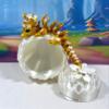 3D Printed Dragon with Dragon Egg, 6" Gold and White Articulated Cherry Blossom Baby Dragon, Fidget Toy for Autism ADHD, Executive DEST Toy, BD004-GOLD-WE view 4