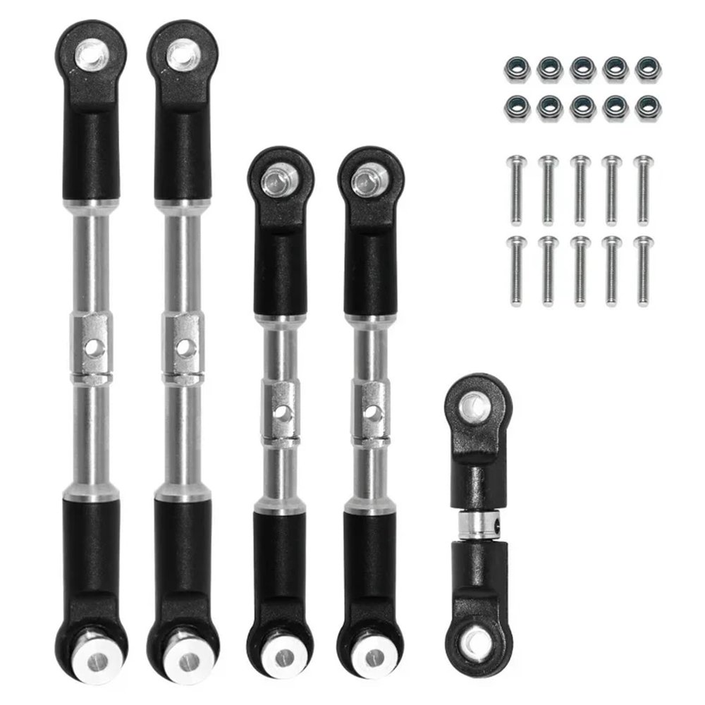 for Arrma for Infraction for Limitless for Felony for Typhon for 1/7 RC Car Upgrade Parts 5pcs Steel Turnbuckles Camber Links Toe Links Set Linkage RC Car Repair Kit