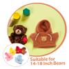 FOYTOKI Tiny Bear Clothes for Plush Dolls Cute Shirts and Hoodies and DIY Stuffed Animal Outfits view 3
