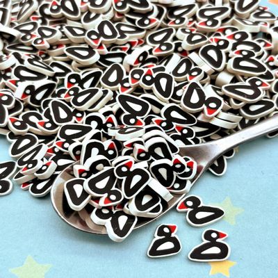 Black and White Rubber Ducky Polymer Clay Sprinkles, Duck Sprinkles, Bird Sprinkles, Fimo Fake Sprinkles, Decoden Funfetti Jimmies (30 gram bag)