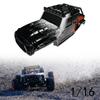 1/14 Scale RC Car Body Shell Hobby Toy Vehicle Accessories DIY Remote Control Vehicle Cover for 4WD Model Car Part for 16101, Black red view 2